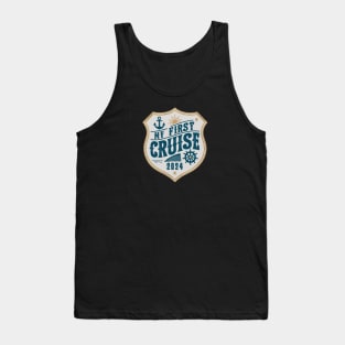 My First Cruise 2024 Nautical Emblem Tank Top